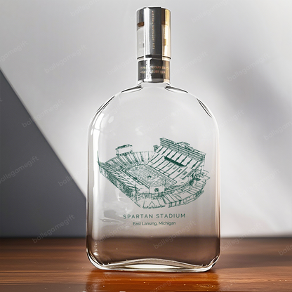 Spartan Stadium-Michigan State Spartans football,Whiskey Bottles-Gifts For Sports Lovers