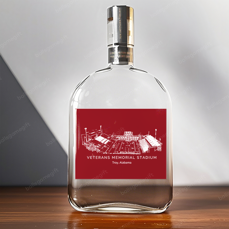 Veteran's Memorial Stadium-Whiskey Bottles-Gifts For Sports Lovers