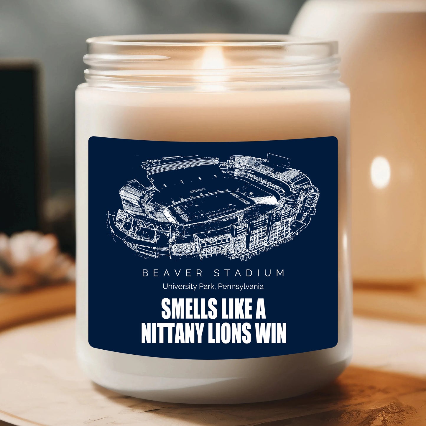 Personalized Smells like A Nittany Lions Win Candle,Beaver Stadium Lucky Candle