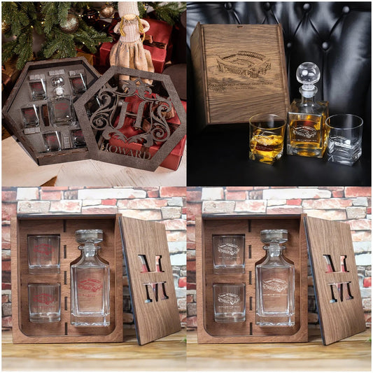 Saban Field at Bryant-Denny Stadium - Alabama Crimson Tide Whiskey Set