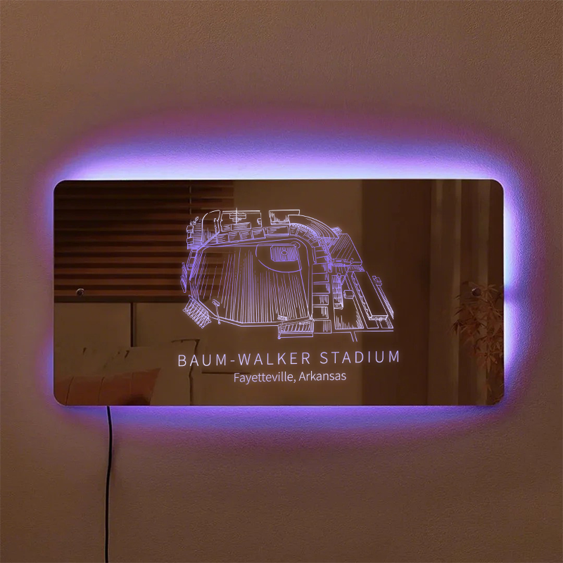 Baum Stadium Mirror Light-Gifts For Sports Lovers、Kansas Jayhawks