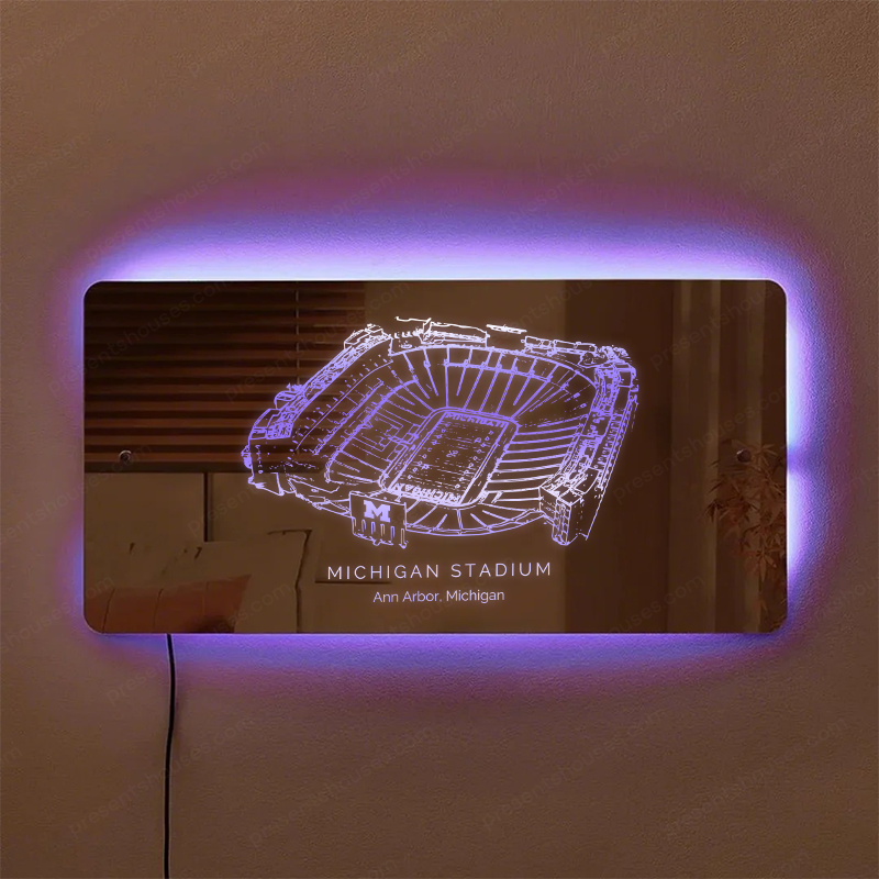 Michigan Stadium Mirror Light-Gifts For Sports Lovers