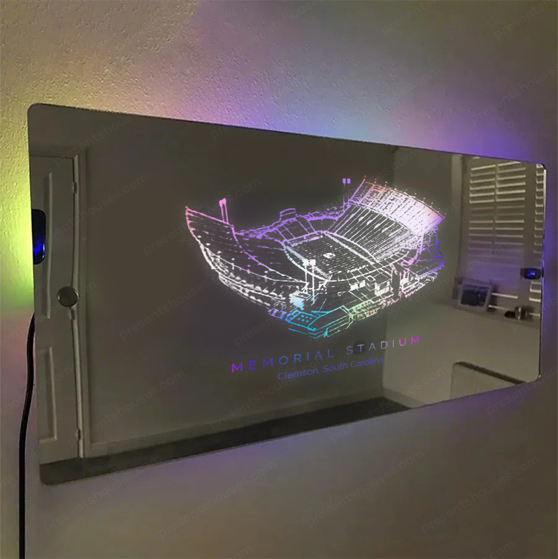 Memorial Stadium (Clemson) Stadium Mirror Light-Gifts For Sports Lovers