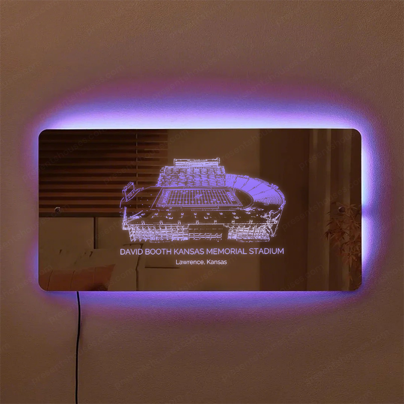 David Booth Kansas Memorial Stadium Mirror Light-Gifts For Sports Lovers