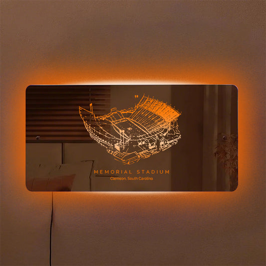 Memorial Stadium (Clemson) Stadium Mirror Light-Gifts For Sports Lovers